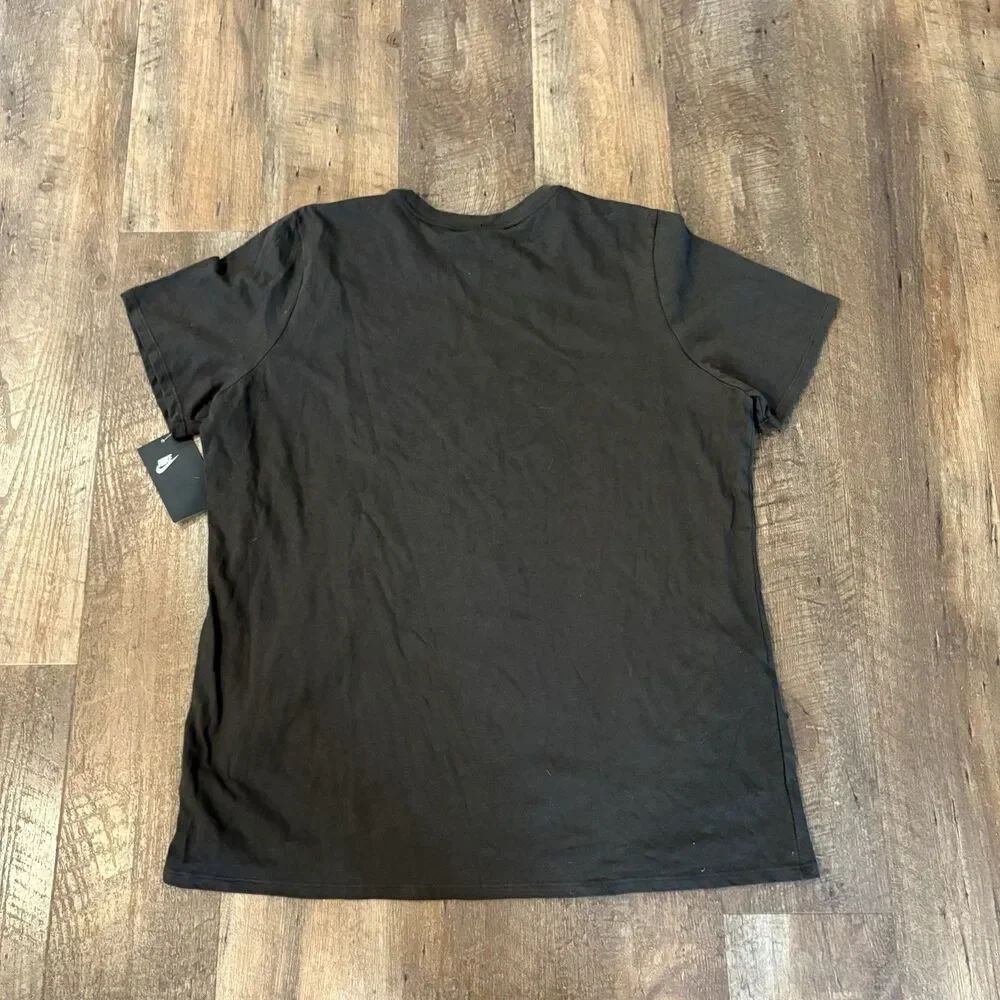 Womens Nike The Nike Tee Dri-FIT Brown Futura Swoosh Logo T-Shirt Size XXL NWT
